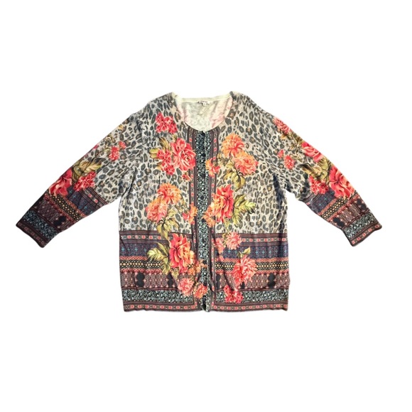 Johnny Was Women’s Plus Size 2X Museo Sweater CARDIGAN ONLY Cotton Cashmere - Picture 2 of 14